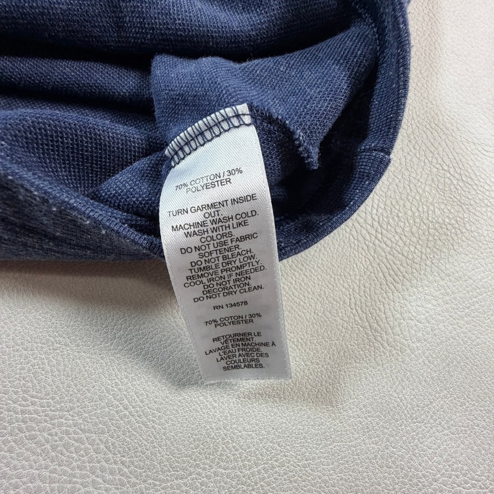 Vineyard Vines Mens XL Quarter Zip Pullover Navy Blue Heathered Pique Sweater - Picture 3 of 12